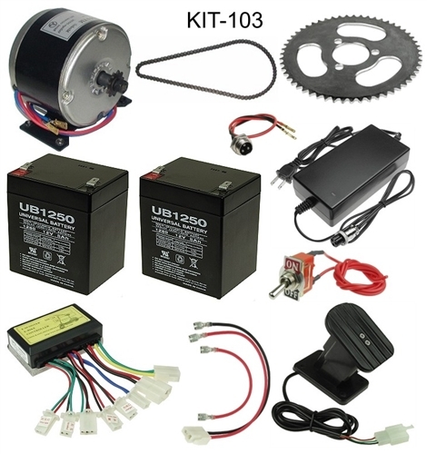 24 Volt 250 Watt Electric Go Kart Power Kit 