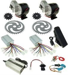 24 Volt 350 Watt X2 Electric Jeep Power Kit with Reverse 