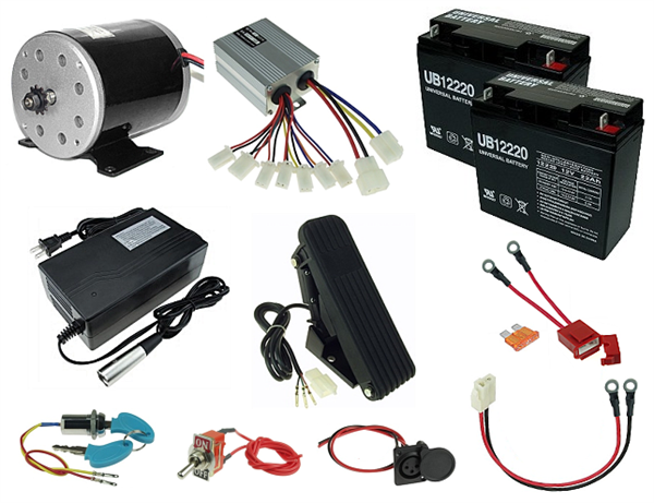 24 Volt 500 Watt Electric Go Kart Power Kit 