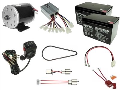 24 Volt 500 Watt Razor Ground Force and Ground Force Drifter Modification Kit with Reverse 