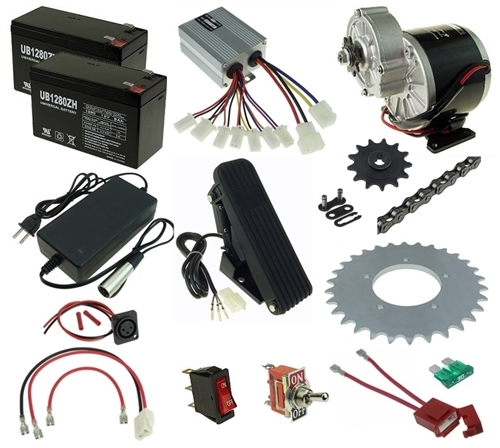 24 Volt 350 Watt Electric Go Kart Power Kit with Reverse KIT-139 