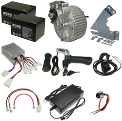 24 Volt 450 Watt Gear Motor DIY Electric Tricycle Power Kit with Reverse 
