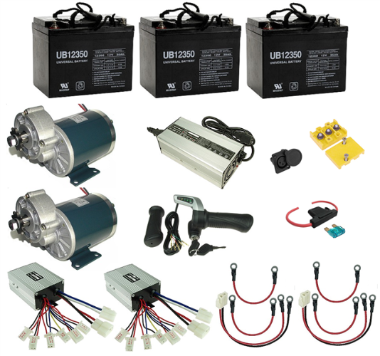 36 Volt 600 Watt Dual Gear Motor Electric Beach Wagon Power Kit 