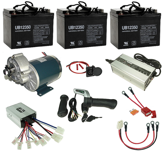 36 Volt 600 Watt Electric Beach Wagon Power Kit 