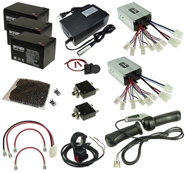36 Volt Battery Pack, Charger, Dual Controllers, and Throttle Kit 