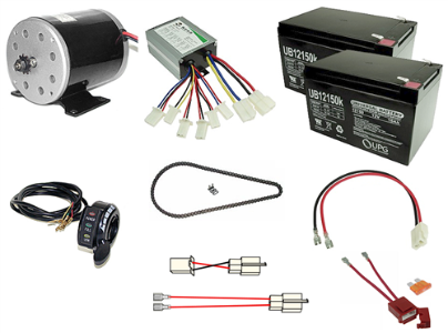 24 Volt 500 Watt Razor Ground Force and Ground Force Drifter Modification Kit without Reverse 