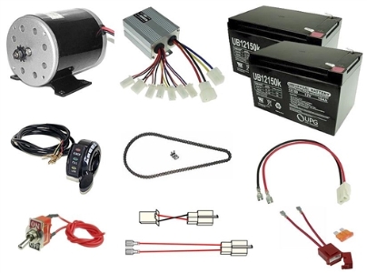 24 Volt 500 Watt Razor Ground Force and Ground Force Drifter Modification Kit with Reverse 