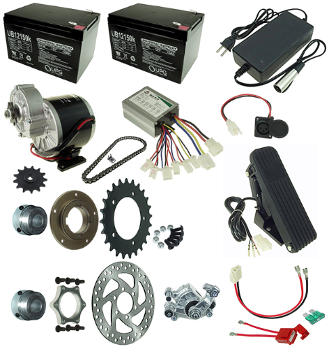24 Volt 350 Watt Electric Go-Kart Gear Motor Kit 