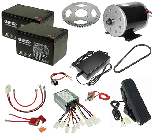 24 Volt 500 Watt Electric Go Kart Power Kit 