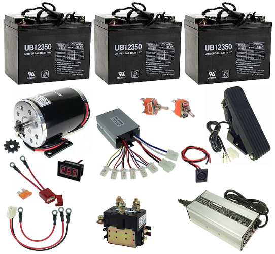 36 Volt 1000 Watt Electric Go Kart Power Kit with Reverse 