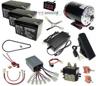 36 Volt 1000 Watt Razor Ground Force and Ground Force Drifter Modification Kit with Reverse 