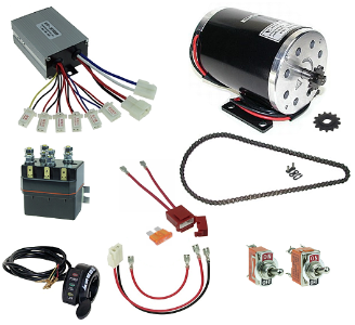 36 Volt 1000 Watt Razor Ground Force and Ground Force Drifter Modification Kit with Reverse 