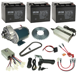 36 Volt 600 Watt Electric Tricycle, Scooter, or Beach Wagon Power Kit 