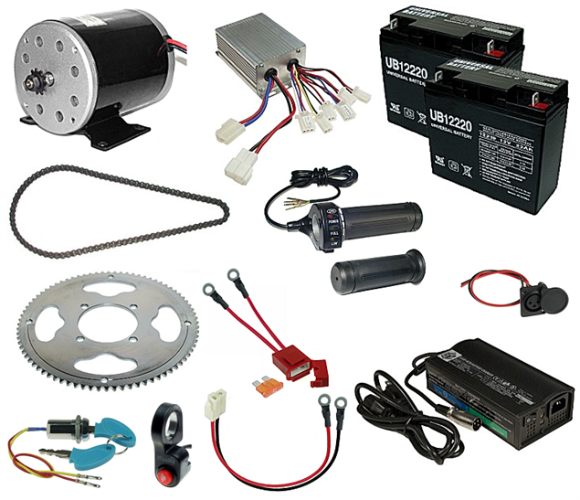 24 Volt 500 Watt Electric Scooter or Bar Stool Racer Power Kit 