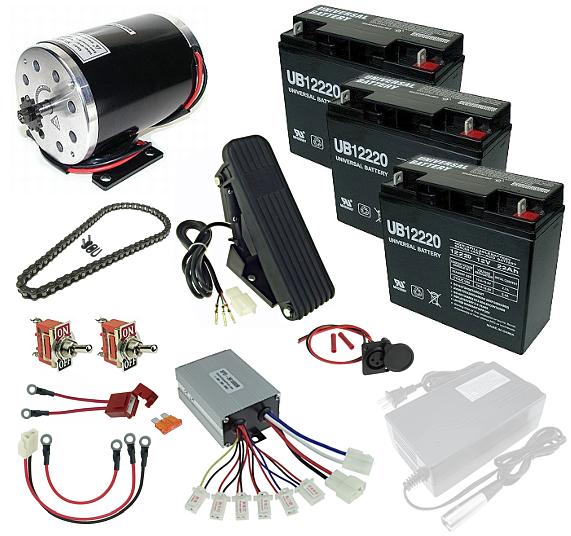 24 Volt 500 Watt Power Kit with Reverse, without Charger 