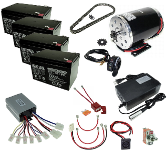 48 Volt 1000 Watt Electric Scooter and Go-Kart Power Kit 
