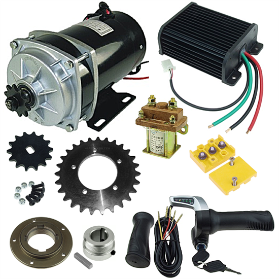 48 Volt 1000 Watt Rhoades Car Electric Motor Power Kit KIT481000G25