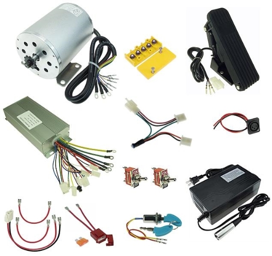 48 Volt 1800 Watt Electric Go Kart Power Kit with Trainer Switch 