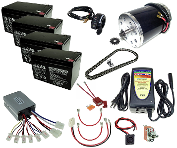 48 Volt 1000 Watt Razor Dune Buggy Modification Kit with 240 VAC Battery Charger 