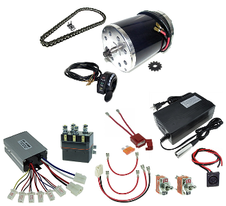 48 Volt 1000 Watt Razor Dune Buggy Modification Kit with Reverse, No Batteries Version 