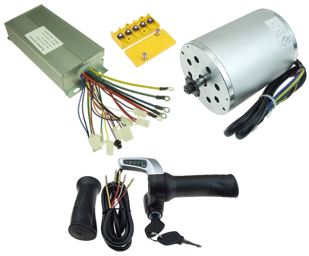 48 Volt 1800 Watt Brushless Motor, Controller, and Throttle Kit 