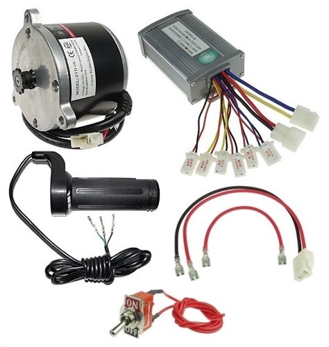 24 Volt 750 Watt XYD-6B Motor, 24 Volt 1000 Watt Controller, and Twist Throttle Kit 