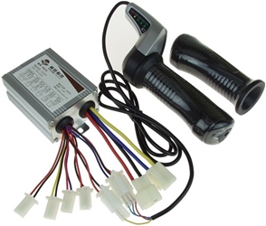 24 Volt 500 Watt Controller and Throttle with Battery Indicator Kit 