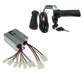 24 Volt 500 Watt Controller with Reverse and Throttle with Key Switch and Battery Indicator Kit 