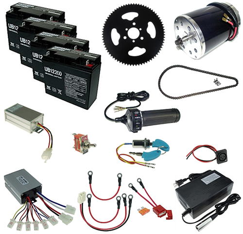 48 Volt 1000 Watt Auranthetic Mini Bike Repower Kit 