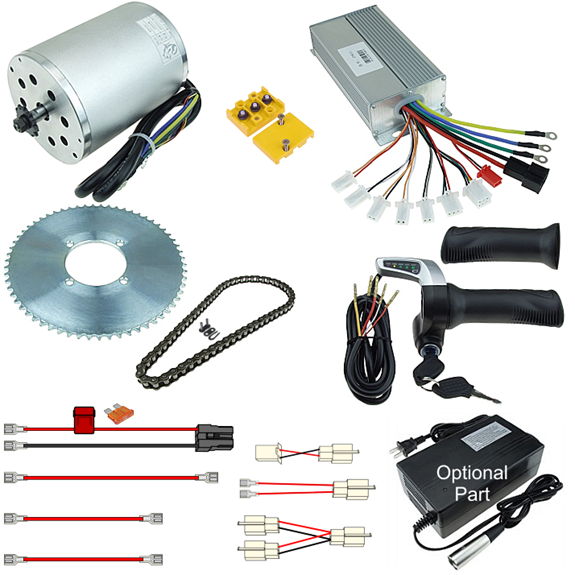 48 Volt 1800 Watt Modification Kit for Razor MX500, MX650 and SX500 ...