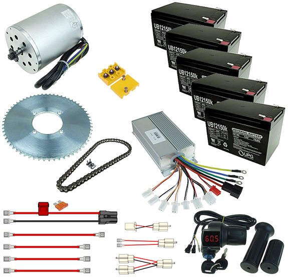 60 Volt 2000 Watt Modification Kit for Razor MX500, MX650 and SX500 ...