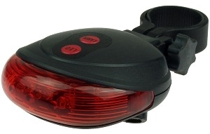 5 LED Electric Scooter or Bicycle Taillight with 2 Laser Lane Markers 