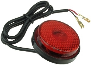 Fender Mount Taillight or Indicator Light with 1-3/4" Diameter Round Lens and 12 Volt Bulb (Scratch and Dent) 
