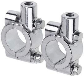 Polished Aluminum Mirror Clamp Set with 8mm Threads 