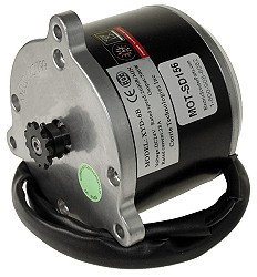 24 Volt 450 Watt 2300RPM Currie Electric Scooter Motor with 11 Tooth Sprocket 