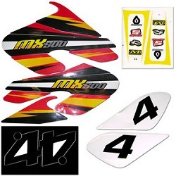 Decal Set for All Razor Dirt Rocket MX500 Electric Dirt Bikes 