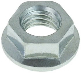 Nut with Built-In Lock Washer for Keyed Motor Shaft Sprockets 