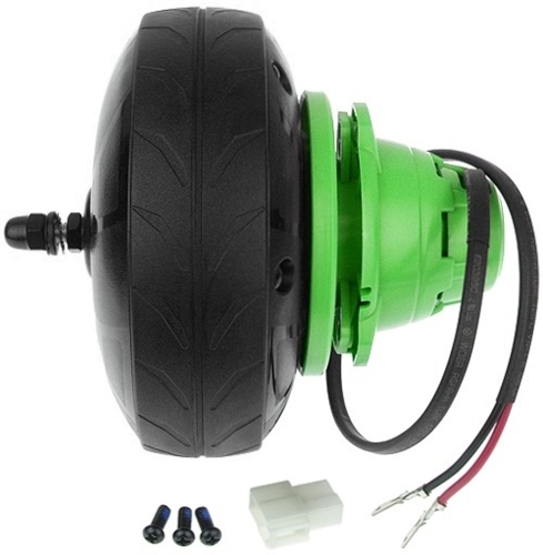 Rear Wheel with Motor for Razor Power Core E90 Electric Scooter, Green, Version 2+ 