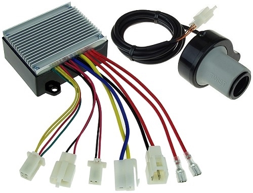 Throttle and Speed Controller Kit for Razor E200/E200S/E225/E275 Version 13+, E300/E300S/E325 Version 11 and Version 13+, MX350/MX400 Version 33-36, RX200 Version 1+, and Pocket Mod Version 45+ 