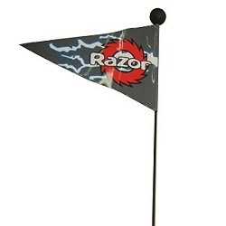 Flag with Pole for Razor Ground Force, Ground Force Drifter, Ground Force Drifter Fury, Crazy Cart, Crazy Cart DLX, Crazy Cart XL, and Dune Buggy<br> <font style="color:blue">Not Eligible for UPS or FedEx Express Shipping Due To Length</font> 