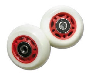 Rear Wheel Set for Razor PowerWing, PowerWing DLX, FlashRider 360, and RipRider 360, White and Red 