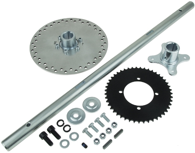 Rear Axle with Brake Disc and Chain Sprocket for Razor Dirt Quad Electric ATV 