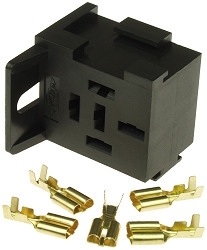 Bosch Type Relay Wiring Connector with Mounting Tab 