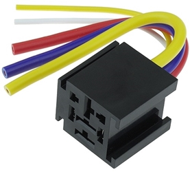 Bosch Type Wide-Pin Relay Wiring Connector with Harness 