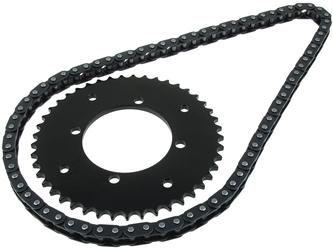 Wheel Sprocket and Chain for the Razor Crazy Cart XL, Version 5+ 