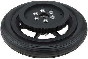 Rear Wheel with Tire and Belt Sprocket for the Silver Bomber Electric Scooter 