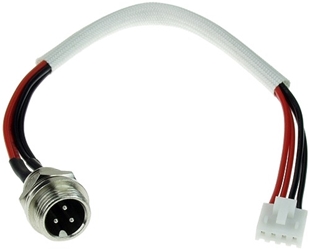 Charger Port with Four Wires and White Connector for Self Balancing Scooters 