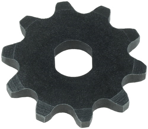 10 Tooth Sprocket with 10mm x 8.5mm Double D-Bore for #35 Chain 