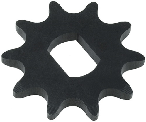 10 Tooth 17mm Double D-Bore Sprocket for #41 and #420 Chain 