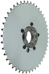 44 Tooth Sprocket for 1/2" x 1/8" #410 Chain with 1.375" OD x 24 TPI Clockwise Thread Freewheel 